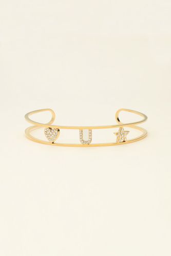Bracelet jonc ouvert à initiale | - My jewellery - Modalova