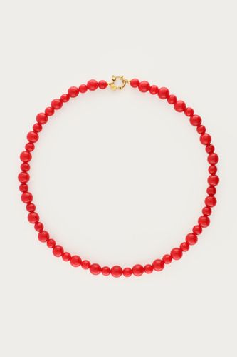 Collier bordeaux avec petites perles fantaisie | - My jewellery - Modalova