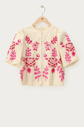 Top aspect lin avec broderie | - My jewellery - Modalova