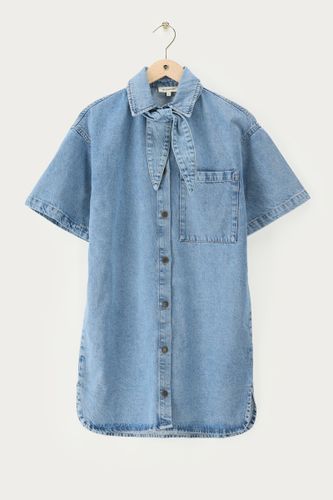 Robe en denim avec détail nœud | - My jewellery - Modalova