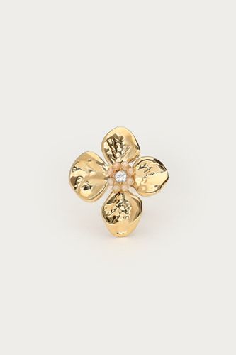 Bague Botanical avec fleur et perles fantaisie beiges | - My jewellery - Modalova