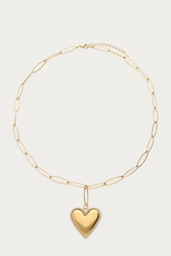 Chaîne à gros maillons avec cœur et perles fantaisie | - My jewellery - Modalova
