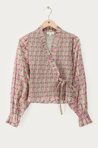 Top portefeuille à imprimé fleuri avec empiècement à smocks | - My jewellery - Modalova