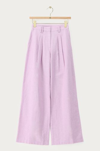 Pantalon lilas large aspect lin | - My jewellery - Modalova