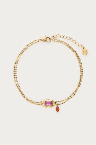 Bracelet double Vintage avec strass rose | - My jewellery - Modalova