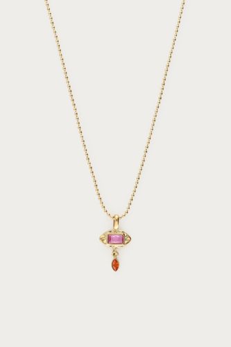 Collier vintage avec strass rose carré | - My jewellery - Modalova