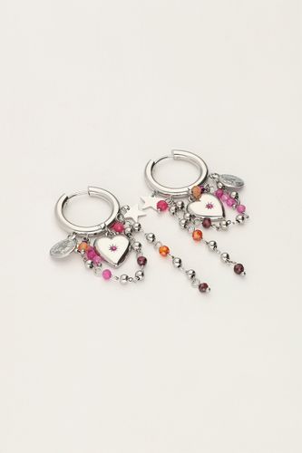 Boucles d'oreilles Starry avec cœur et perles | - My jewellery - Modalova