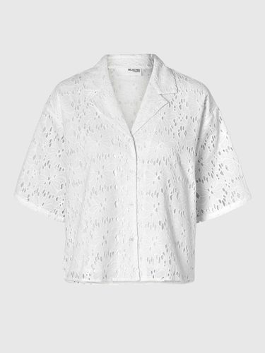 Broderie Anglaise Chemise À Manches Courtes - Selected - Modalova