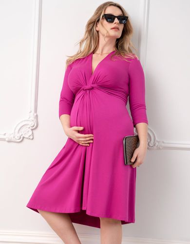 Curve Pink Knot Front Maternity Dress | - Seraphine - Modalova
