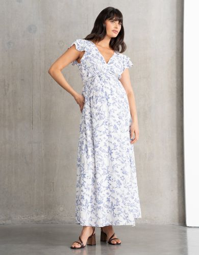 Flutter Sleeve Maxi Wrap Maternity Dress | - Seraphine - Modalova