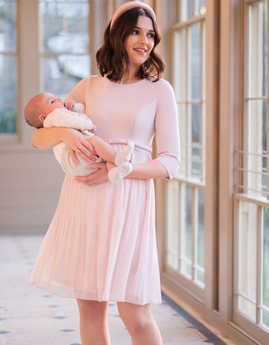 Blush Pleated Maternity & Nursing Dress | - Seraphine - Modalova