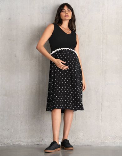 Frill Knit Maternity And Nursing Vest Top With Woven Skirt | - Seraphine - Modalova