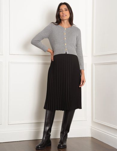 Knit Maternity & Nursing Cardigan with Pleat Skirt | - Seraphine - Modalova