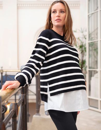 Layered Striped Maternity & Nursing Jumper | - Seraphine - Modalova