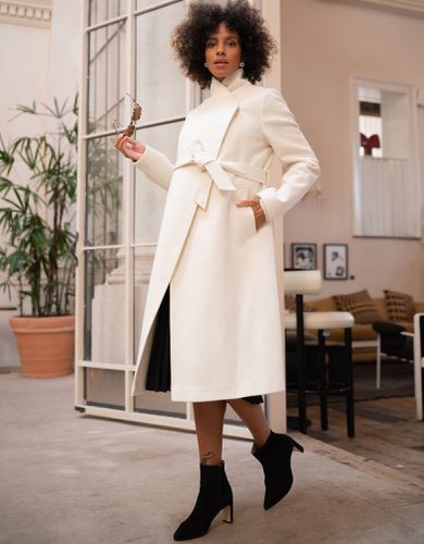 Wool Blend Wrap Maternity Coat | - Seraphine - Modalova