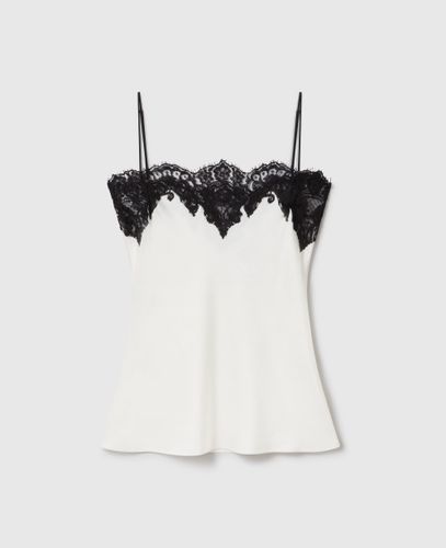 Haut sans manches en dentelle et satin, , , Taille: 40 - Stella McCartney - Modalova