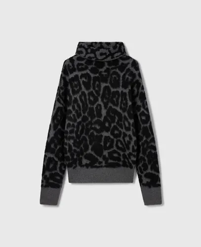 Pull à col roulé en jacquard léopard, , , Taille: M - Stella McCartney - Modalova