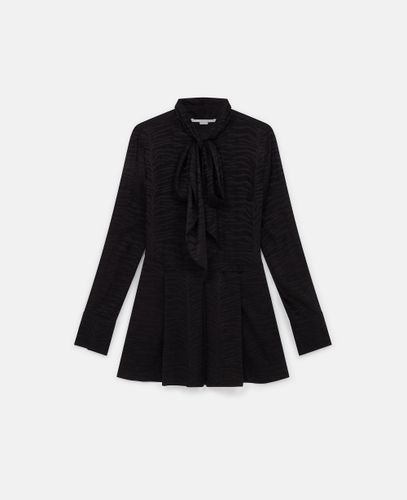 Robe midi a col cravate imprime tigre, , , Taille: 46 - Stella McCartney - Modalova