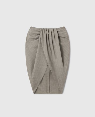 Jupe midi portefeuille froncee rayee, , , Taille: 38 - Stella McCartney - Modalova