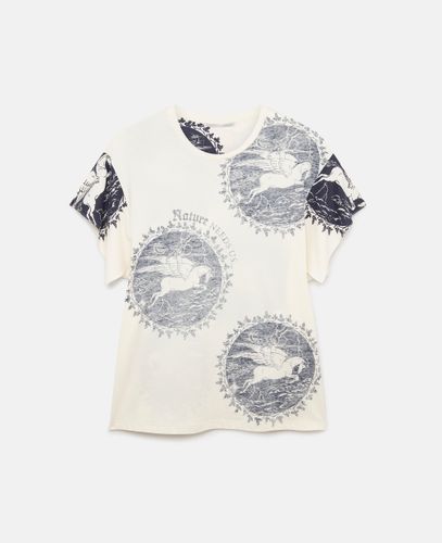 T-shirt en coton régénérateur imprimé estampillé Eco Warrior, , , Taille: XXS - Stella McCartney - Modalova