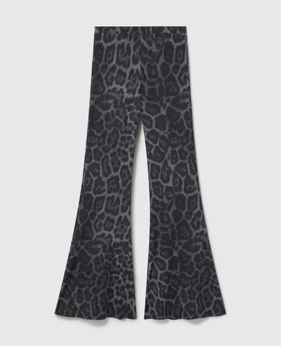 Pantalon évasé à taille mi-haute imprime léopard, , , Taille: S - Stella McCartney - Modalova