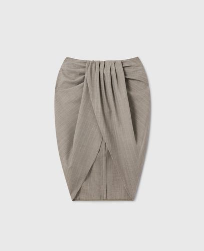 Jupe midi portefeuille froncee rayee, , , Taille: 40 - Stella McCartney - Modalova