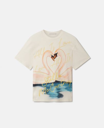 T-shirt oversize à imprimé cygnes, , , Taille: M - Stella McCartney - Modalova