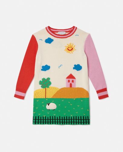 Robe graphique en maille avec ferme, , , Taille: 4 - Stella McCartney - Modalova
