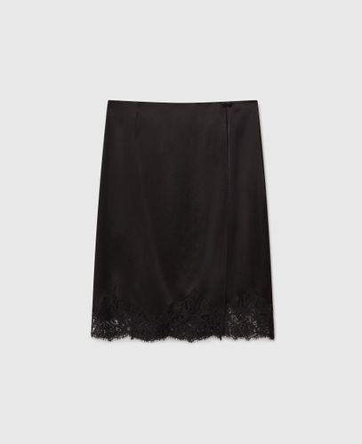 Jupe midi en satin et dentelle, , , Taille: 46 - Stella McCartney - Modalova