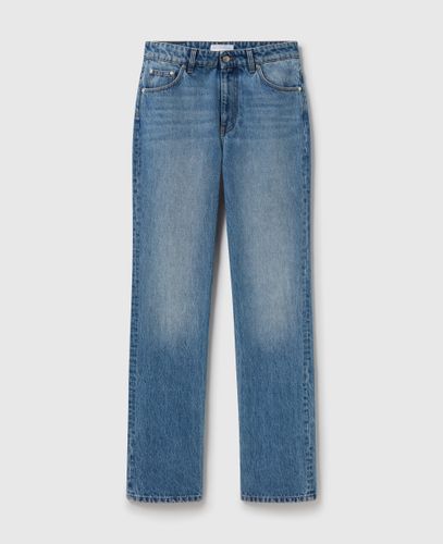 Jean droit à taille mi-haute en denim délavé, , , Taille: 26 - Stella McCartney - Modalova