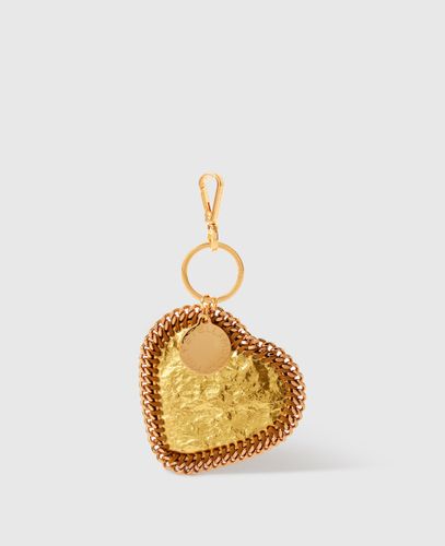 Breloque coeur Falabella metallisee froissee, - Stella McCartney - Modalova