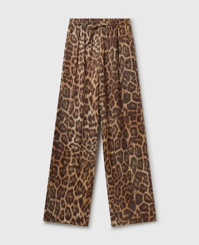Pantalon droit leopard, , , Taille: 42 - Stella McCartney - Modalova