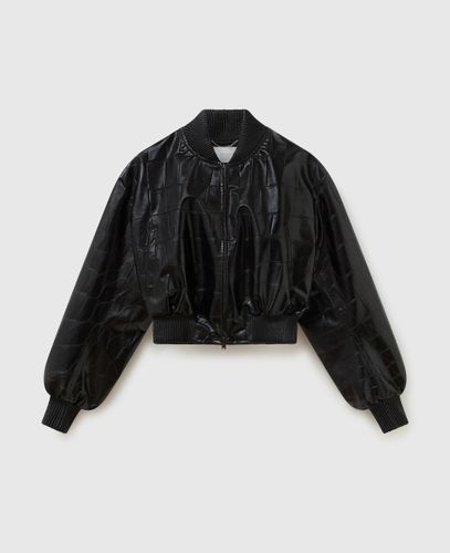 Veste bomber courte embossee crocodile, , , Taille: 34 - Stella McCartney - Modalova