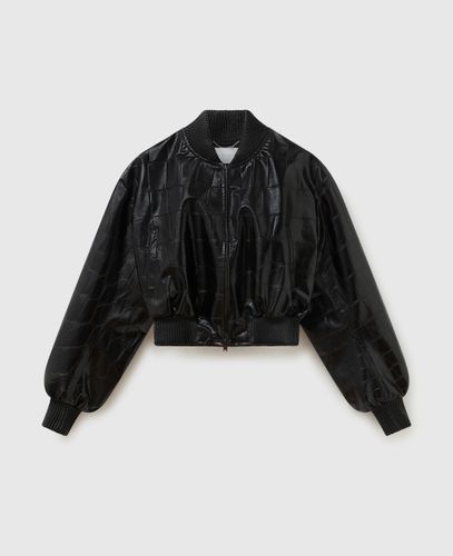 Veste bomber courte embossee crocodile, , , Taille: 34 - Stella McCartney - Modalova