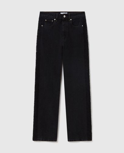 Jean droit a taille haute et dentelle, , , Taille: 26 - Stella McCartney - Modalova