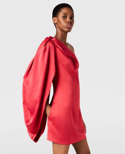 Mini robe drapee asymetrique en satin, , Taille: 42 - Stella McCartney - Modalova