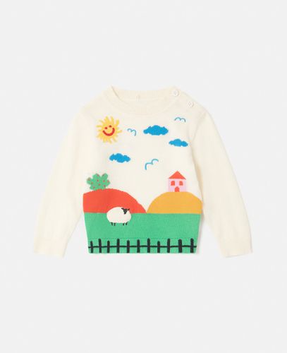 Pull graphique en maille avec ferme, , , Taille: 12m - Stella McCartney - Modalova