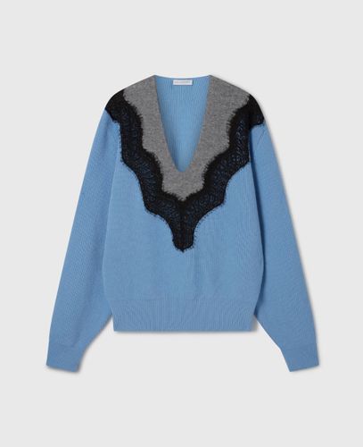 Pull a manches longues avec empiecement en dentelle, , , Taille: XS - Stella McCartney - Modalova