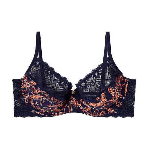 Soutien-gorge corbeille en dentelle française bleu navy Yaoundé - Pomm'Poire - Modalova