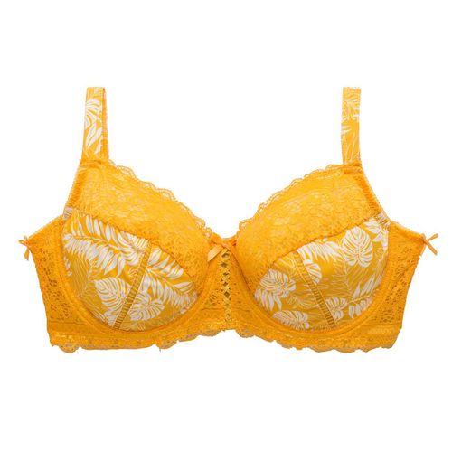 Soutien-gorge grand maintien jaune/ivoire Elena - Pomm'Poire - Modalova