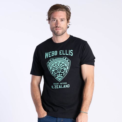Tee-Shirt B ELLIS manches courtes noir motif vert - WEB - Modalova