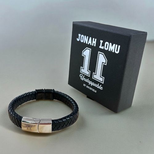 Bracelet en cuir large tresse Jonah Lomu by - Ruckfield - Modalova