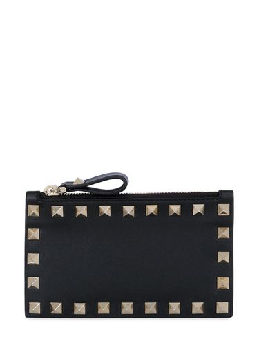 Porte-cartes En Cuir Rockstud - VALENTINO GARAVANI - Modalova