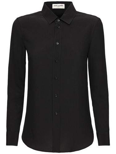 Chemise En Crêpe De Soie - SAINT LAURENT - Modalova