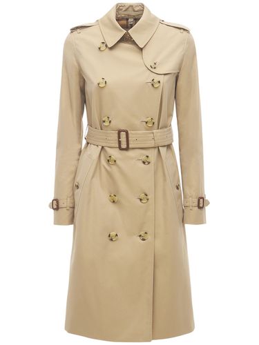 Trench-coat Long En Toile Kensington - BURBERRY - Modalova