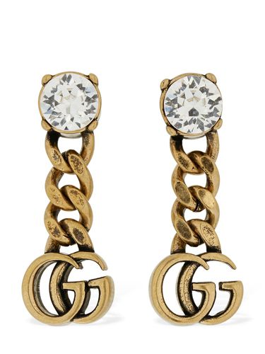 Pendants D'oreilles Avec Cristaux Gg Marmont - GUCCI - Modalova