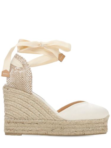 Espadrilles Compensées En Satin Chiara 110 Mm - CASTAÑER - Modalova