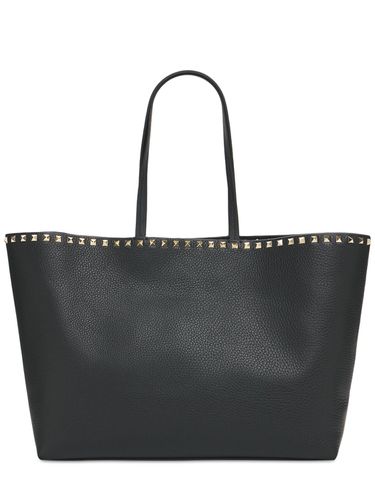 Grand Sac Cabas En Cuir Rockstud - VALENTINO GARAVANI - Modalova