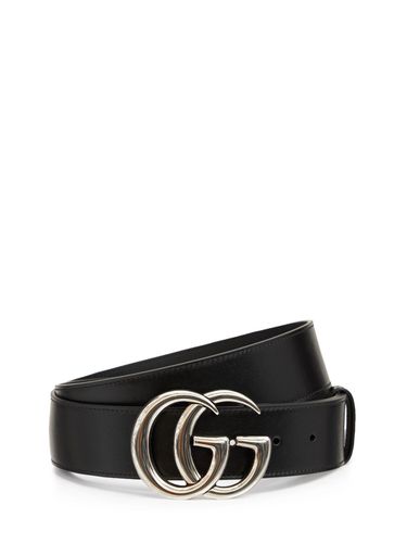 Ceinture En Cuir Gg Marmont 4 Cm - GUCCI - Modalova