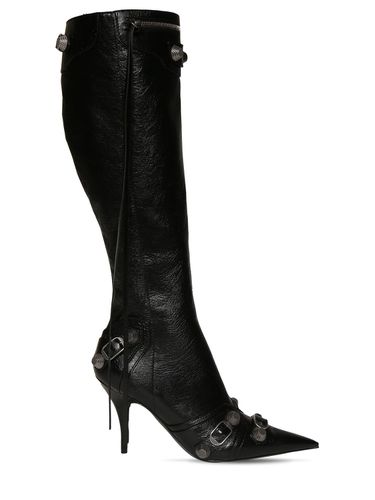 Bottes Hautes En Cuir Cagole 90 Mm - BALENCIAGA - Modalova